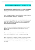 Maternity and Women's Health Ch&period; 26