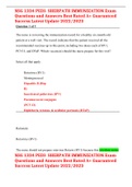 NSG 1334 PEDI- SHERPATH IMMUNIZATION Exam Questions and Answers Best Rated A&plus; Guaranteed Success Latest Update 2022&sol;2023 