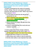 RNSG MISC Final Medsurg 3 Exam Questions and Answers Best Rated A+ Guaranteed Success Latest Update 2022/2023 GRADED A+