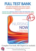 Test Bank For Nursing Now Today's Issues, Tomorrows Trends 8th Edition by Joseph T. Catalano 9780803674882 Chapter 1-28 Complete Guide.