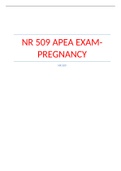 NR 509 APEA EXAM-PREGNANCY  QUESTIONS & ANSWERS 2022 UPDATE 
