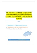 NR 601 FINAL EXAM 1 & 2– QUESTION WITH ANSWERS (2022 LATEST UPDATE GRADED A)| CHAMBERLAIN COLLEGE OF NURSING