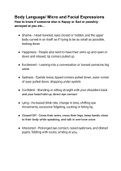 Body Language&comma; Facial and Micro Expressions Definitions