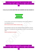 HESI Critical Care Exit QUESTIONS AND ANSWERS 2022 WELL VERIFIED AND GRADED A&plus;