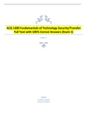 ACQ 1300 Fundamentals of Technology Security/Transfer Full Text with 100% Correct Answers