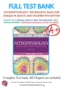 Test Bank for Understanding Pathophysiology 6th &7th & 8th Edition By Sue E. Huether BUNDLE