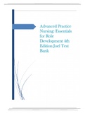 Advanced Practice Nursing: Essentials for Role Development 4th Edition Joel Test Bank