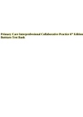 Primary Care Interprofessional Collaborative Practice 6th Edition Buttaro Test Bank.