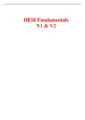 HESI RN Fundamentals v1 and v2