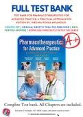 Test Bank For Pharmacotherapeutics for Advanced Practice: A Practical Approach 4th Edition by  Virginia Poole Arcangelo 9781496319968 Chapter 1-60 Complete Guide.