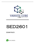 SED2601 MCQ EXAM PACK 2022