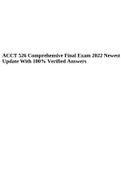 ACCT 526 Managerial Accounting Comprehensive Final Exam 2022 Newest Update With 100% Verified Answers.