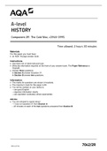 A-level HISTORY Component 2R The Cold War&comma; c1945&ndash;1991