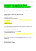 Immune & HIV practice for Exam Questions with 100&percnt; correct Answers