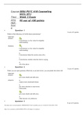 PSYC 418 Counseling Skills &lpar;01&rpar;  Week 3 Exam 95 &percnt;   