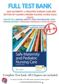Test Bank for Safe Maternity & Pediatric Nursing Care 2nd Edition By Luanne Linnard-Palmer; Gloria Haile Coats Chapter 1-38 Complete Guide A+