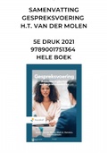 Samenvatting Gespreksvoering - Hele boek - 5e druk 2021 - H.T. van der Molen M. Hommes - F. Kluijtmans