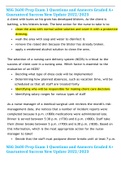 NSG 3600 Prep Exam 1 Questions and Answers Graded A&plus; Guaranteed Success New Update 2022&sol;2023