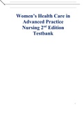 Women’s Health Care in Advanced Practice Nursing 2nd Edition Testbank  Latest Updates Questions and Answers