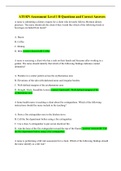 ATI RN Assessment Level 1 B Questions and Correct Answers