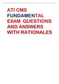 ATI CMS  FUNDAMENTAL  EXAM QUESTIONS  AND ANSWERS  WITH RATIONALES