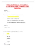 NURS 2115&sol;NURS 211&lpar;FOUNDATIONS OF PROFESSIONAL NURSING&rpar; FINAL EXAM NEW UPDATED SOLUTION GUIDE&period;