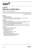 A-level ENGLISH LITERATURE A Paper 1 Love through the ages