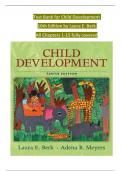 Test Bank for Child Development  10th Edition by Laura E&period; Berk  All Chapters 1-15 fully covered&comma; 9780134412375