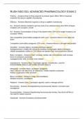 RUSH NSG 531&colon; ADVANCED PHARMACOLOGY EXAM 2