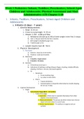 Nursing 307 Week 1 Pediatrics&colon; Infants&comma; Toddlers&comma; Preschoolers&comma; School-Aged Children and Adolescents&semi; Physical Assessment and Med Administrative ATI Chapter 1-10