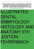 Illustrated Dental Embryology Histology and Anatomy 5th Edition Fehrenbach Test Bank