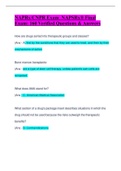NAPRx&sol;CNPR Exam&colon; NAPSRx Final Exam&colon; 160 Verified Questions & Answers&colon; Guaranteed A&plus;&colon; Updated one &semi; 2023&sol;2024
