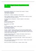 IA - MED flight Exam Questions and Answers