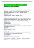 Students- paramedic exam practice questions and answers