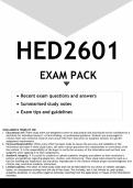 HED2601 EXAM PACK 2026 - DISTINCTION GUARANTEED