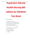 Psychiatric Mental Health Nursing 7th Edition&comma; Sheila l&comma;&period; Videbeck Test Bank
