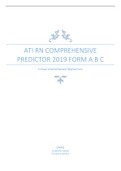 ATI RN COMPREHENSIVE PREDICTOR 2019 FORM A B C UPDATED