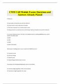 CWB 2 All Module Exams Questions and Answers Already Passed
