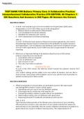 TEST BANK FOR Buttaro Primary Care A CA small&comma; rural hospital is part of an Accountable Care Organization &lpar;ACO&rpar; and is designatedas a Level 1 ACO&period; What is part of this designation&quest; a&period; Bonuses based on achievement of benchmarks b&period; Care coordination for chr
