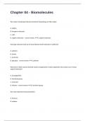 Chapter 04 - Biomolecules questions with 100&percnt; correct answers