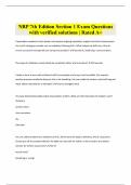 NRP 7th Edition Section 1 Exam Questions with verified solutions &vert; Rated A&plus;