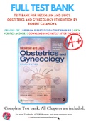 Test Bank For Beckmann and Ling's Obstetrics and Gynecology 8th Edition By Robert Casanova 9781496353092 Chapter 1- 50 Complete Guide . 