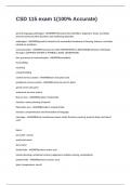 CSD 115 exam 1&lpar;100&percnt; Accurate&rpar;