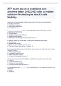 ATP exam practice questions and answers latest 2022/2023 with complete solution-Technologies that Enable Mobility