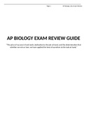   BIOL 1406AP Biology Exam Review