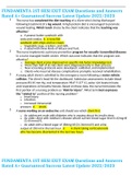 FUNDAMENTA 1ST HESI EXIT EXAM Questions and Answers Rated A&plus; Guaranteed Success Latest Update 2022&sol;2023