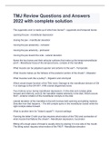 TMJ Review Questions and Answers 2022 with complete solution