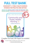 Test Bank for Community & Public Health Nursing Evidence for Practice 3rd edition By Rosanna DeMarco; Judith Healey-Walsh Chapter 1-25 Complete Guide A+