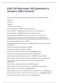 CSD 115 final exam- ISU Questions & Answers 100&percnt; Correct&excl;&excl;