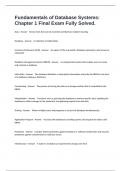 Fundamentals of Database Systems&colon; Chapter 1 Final Exam Fully Solved&period;